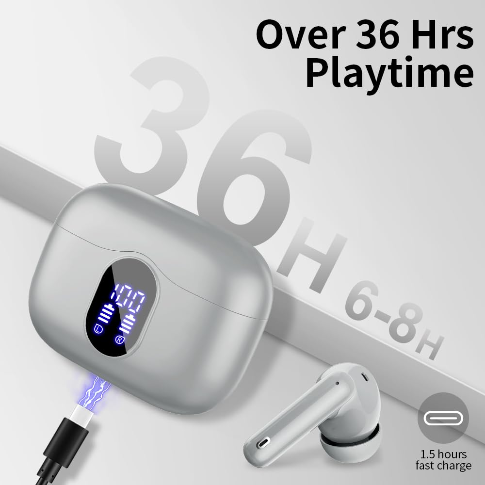 Wireless Earbuds (Bluetooth 5.4): Stereo Sound and IP7 Waterproofing - Future Tech