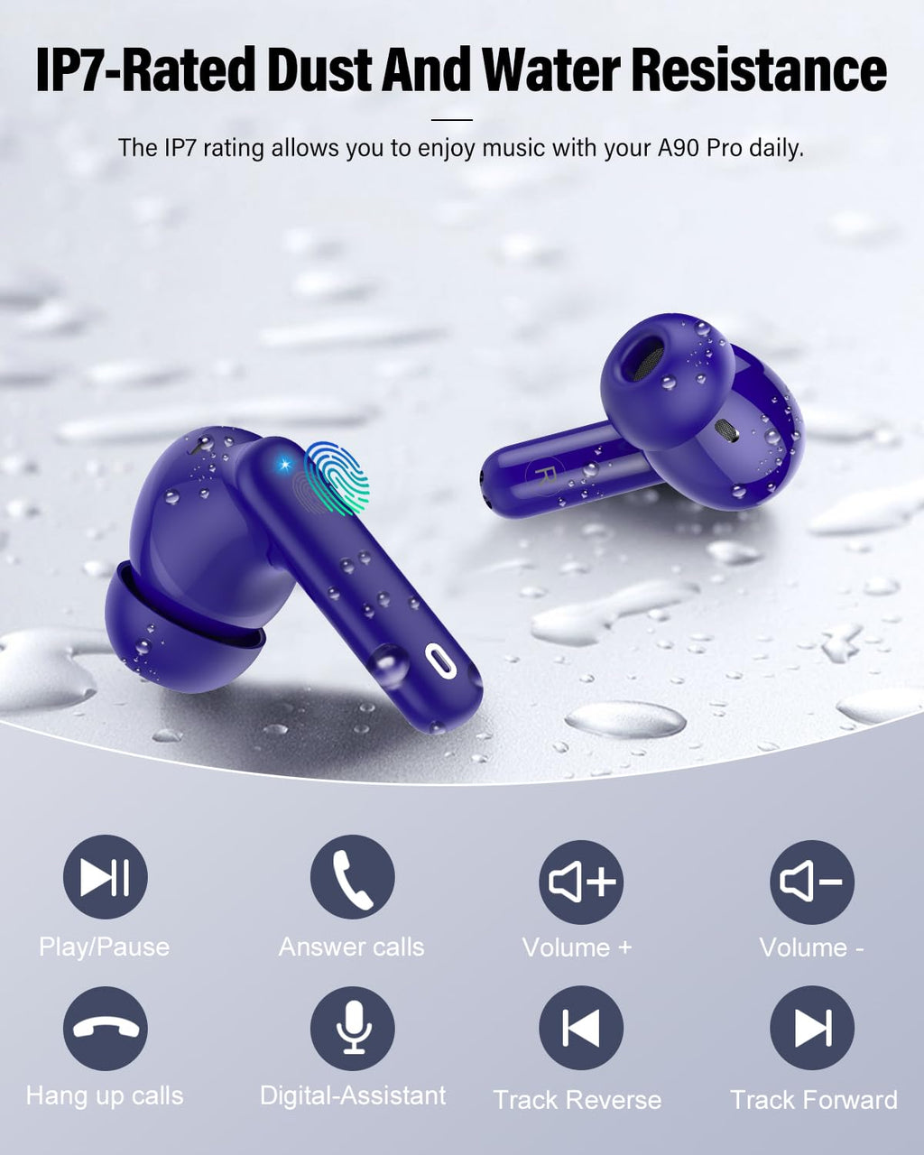 Wireless Earbuds (Bluetooth 5.4): Stereo Sound and IP7 Waterproofing - Future Tech