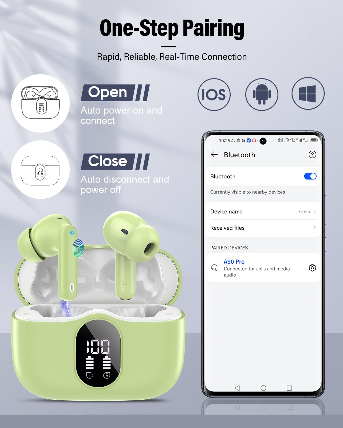 Wireless Earbuds (Bluetooth 5.4): Stereo Sound and IP7 Waterproofing - Future Tech