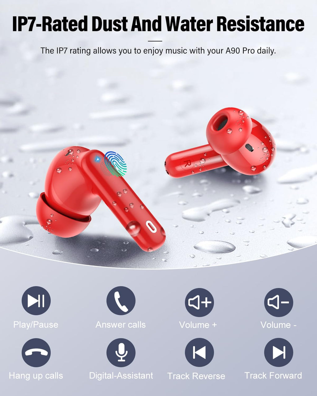 Wireless Earbuds (Bluetooth 5.4): Stereo Sound and IP7 Waterproofing - Future Tech