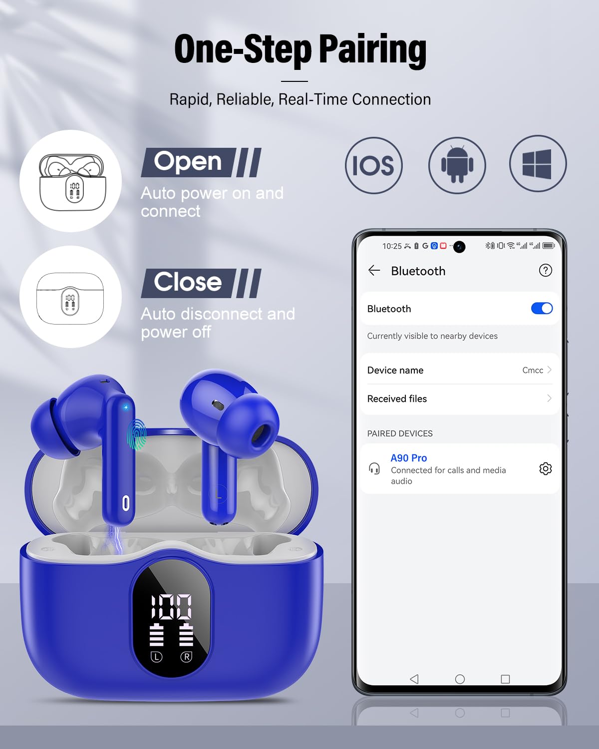 Wireless Earbuds (Bluetooth 5.4): Stereo Sound and IP7 Waterproofing - Future Tech