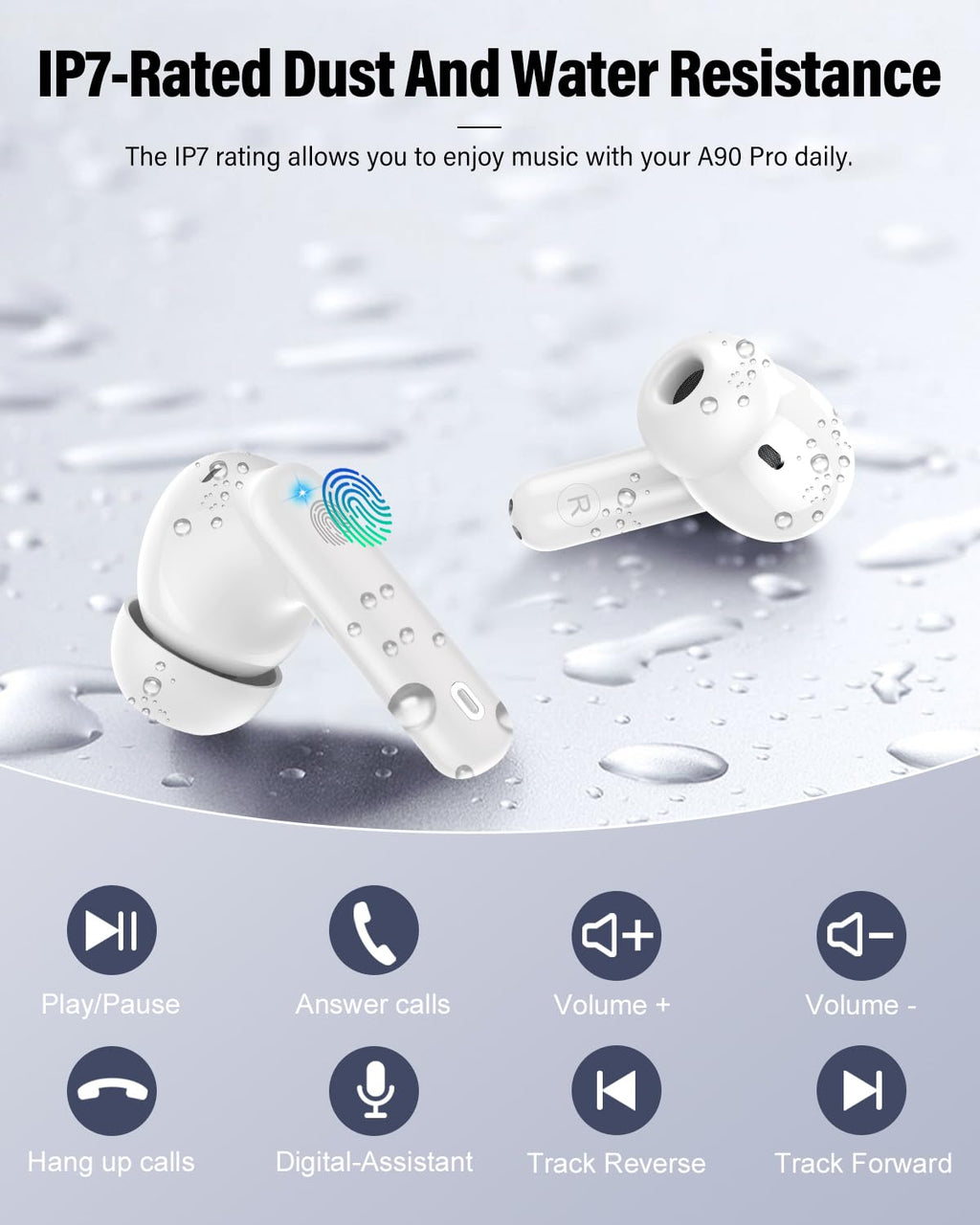Wireless Earbuds (Bluetooth 5.4): Stereo Sound and IP7 Waterproofing - Future Tech