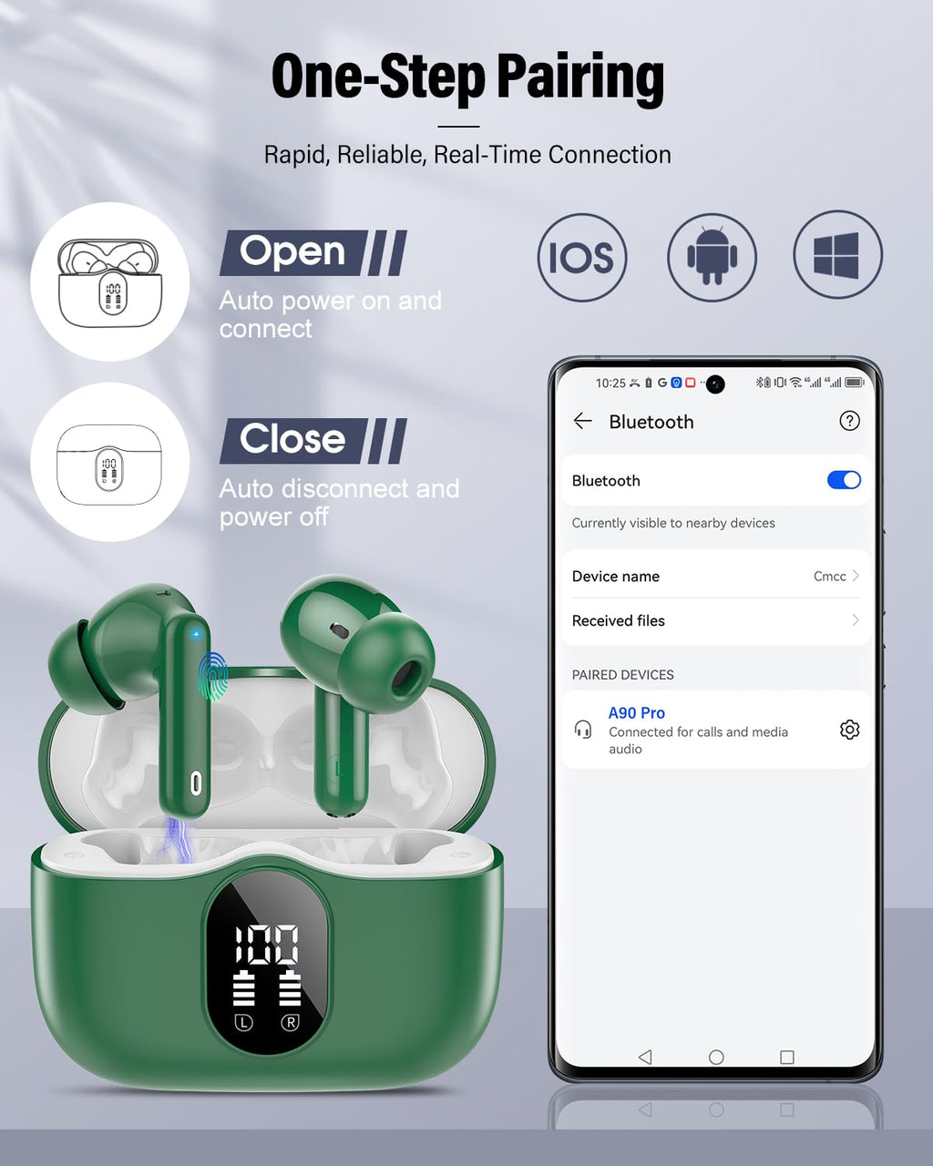 Wireless Earbuds (Bluetooth 5.4): Stereo Sound and IP7 Waterproofing - Future Tech
