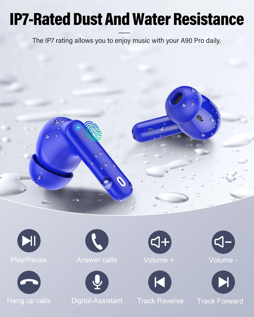 Wireless Earbuds (Bluetooth 5.4): Stereo Sound and IP7 Waterproofing - Future Tech