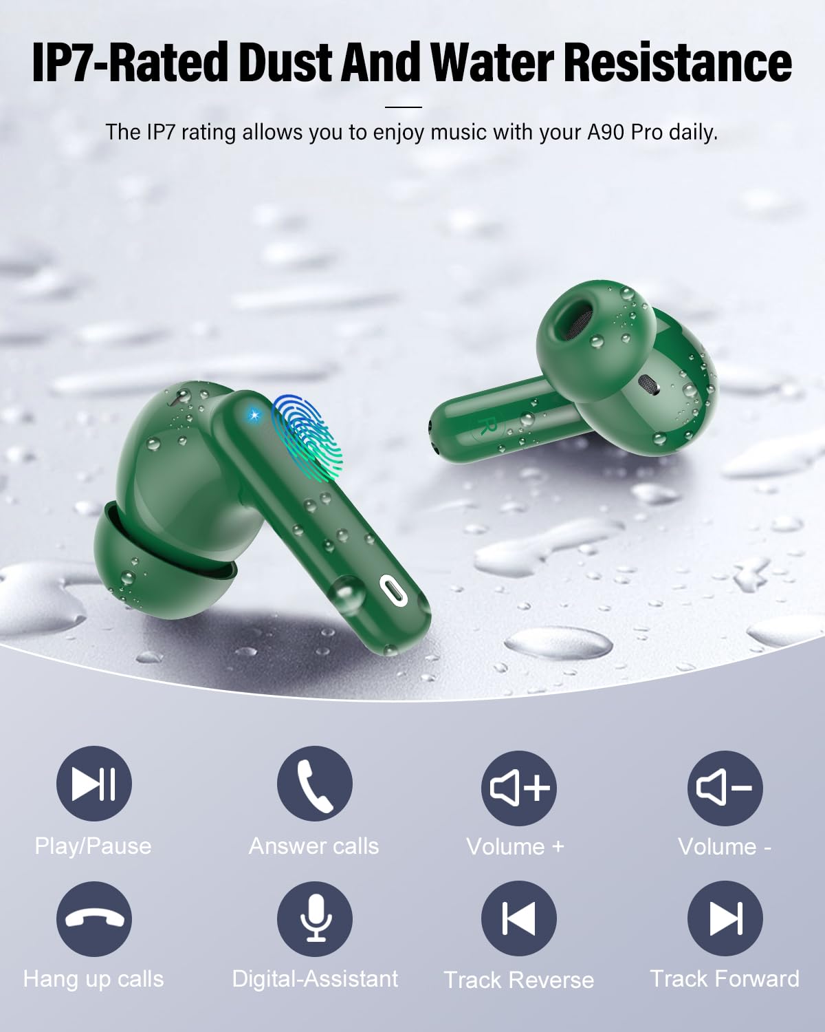 Wireless Earbuds (Bluetooth 5.4): Stereo Sound and IP7 Waterproofing - Future Tech