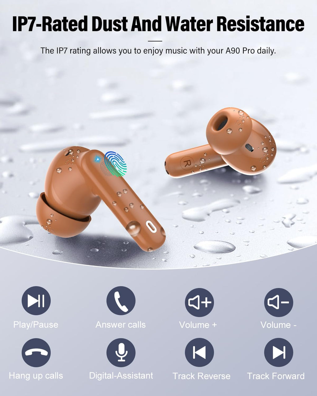 Wireless Earbuds (Bluetooth 5.4): Stereo Sound and IP7 Waterproofing - Future Tech