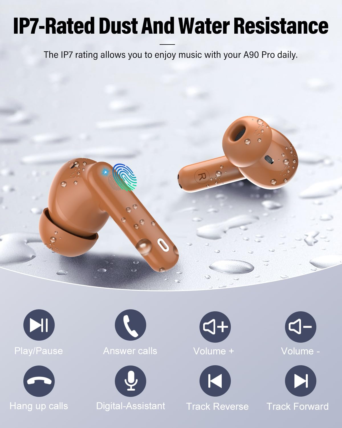 Wireless Earbuds (Bluetooth 5.4): Stereo Sound and IP7 Waterproofing - Future Tech