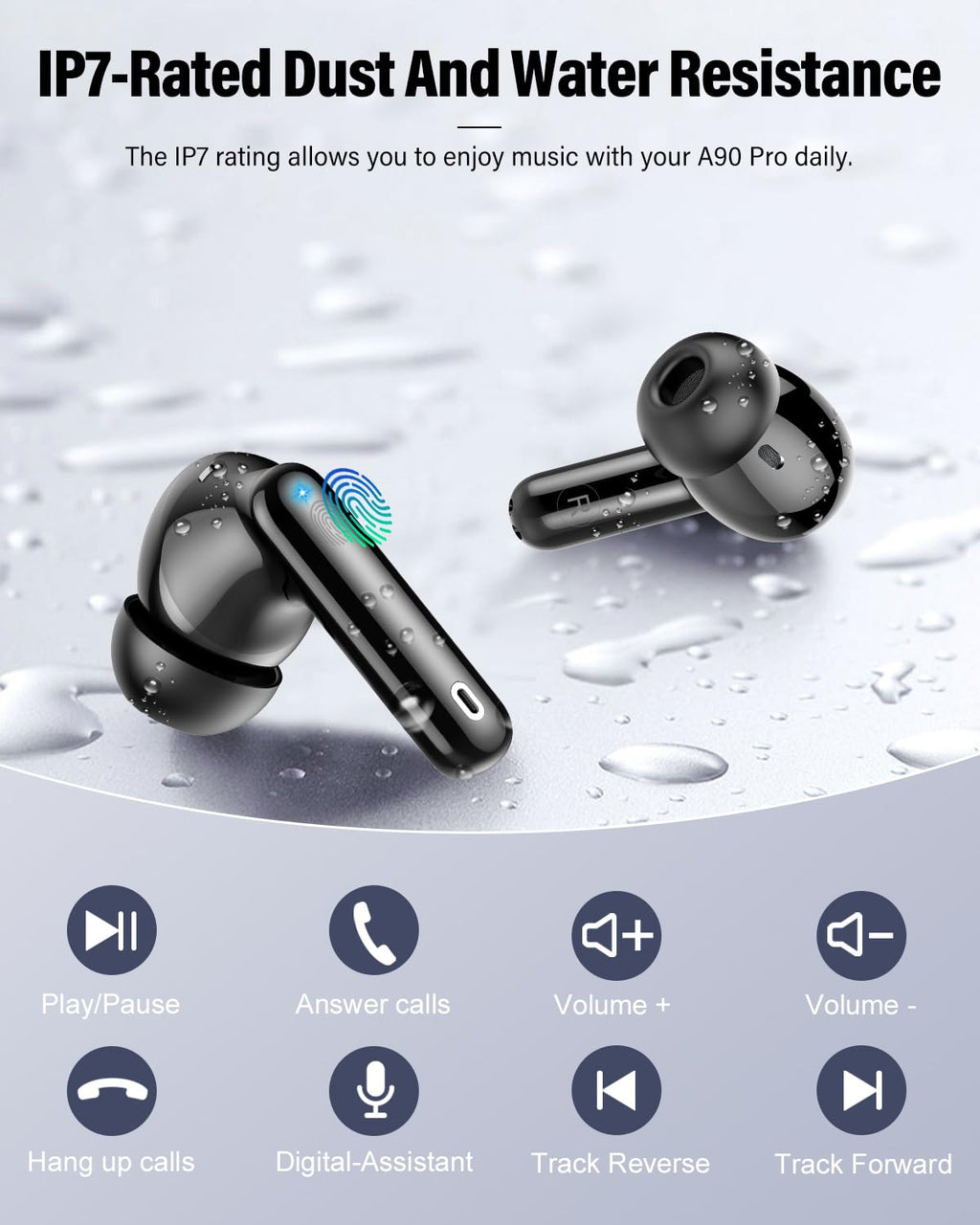Wireless Earbuds (Bluetooth 5.4): Stereo Sound and IP7 Waterproofing - Future Tech