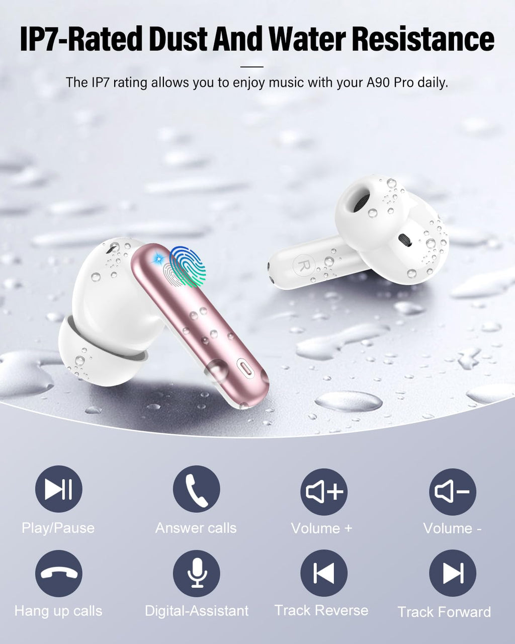 Wireless Earbuds (Bluetooth 5.4): Stereo Sound and IP7 Waterproofing - Future Tech