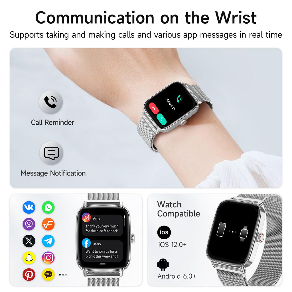 Smart Watch: Voice Calling, Fitness Tracking, and SpO2 Monitoring - Future Tech