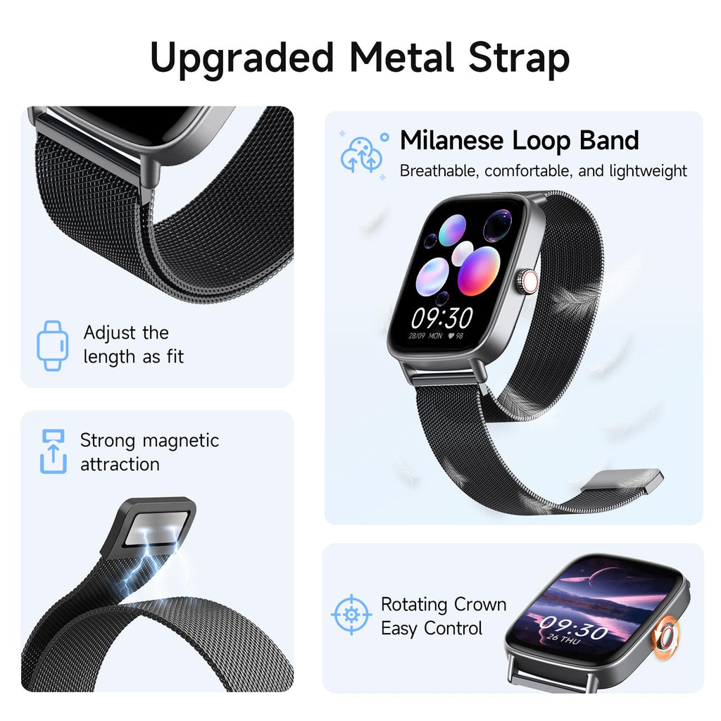 Smart Watch: Voice Calling, Fitness Tracking, and SpO2 Monitoring - Future Tech