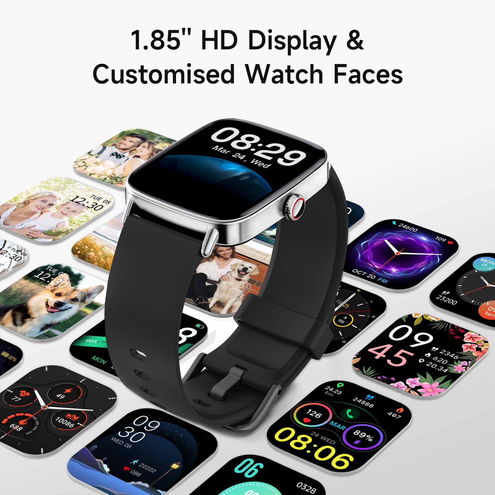 Smart Watch: Voice Calling, Fitness Tracking, and SpO2 Monitoring - Future Tech