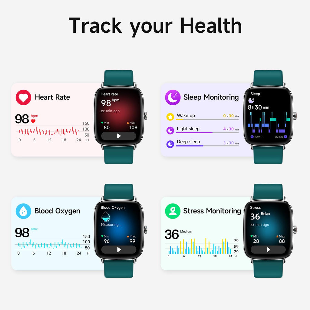 Smart Watch: Voice Calling, Fitness Tracking, and SpO2 Monitoring - Future Tech