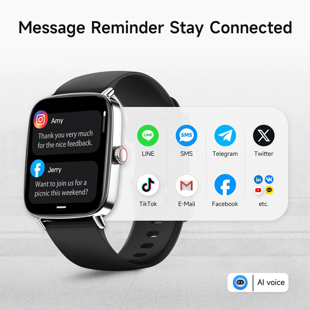 Smart Watch: Voice Calling, Fitness Tracking, and SpO2 Monitoring - Future Tech