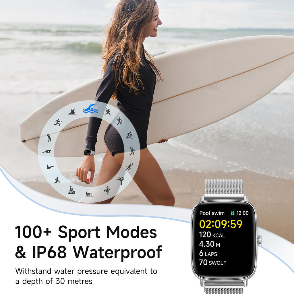 Smart Watch: Voice Calling, Fitness Tracking, and SpO2 Monitoring - Future Tech