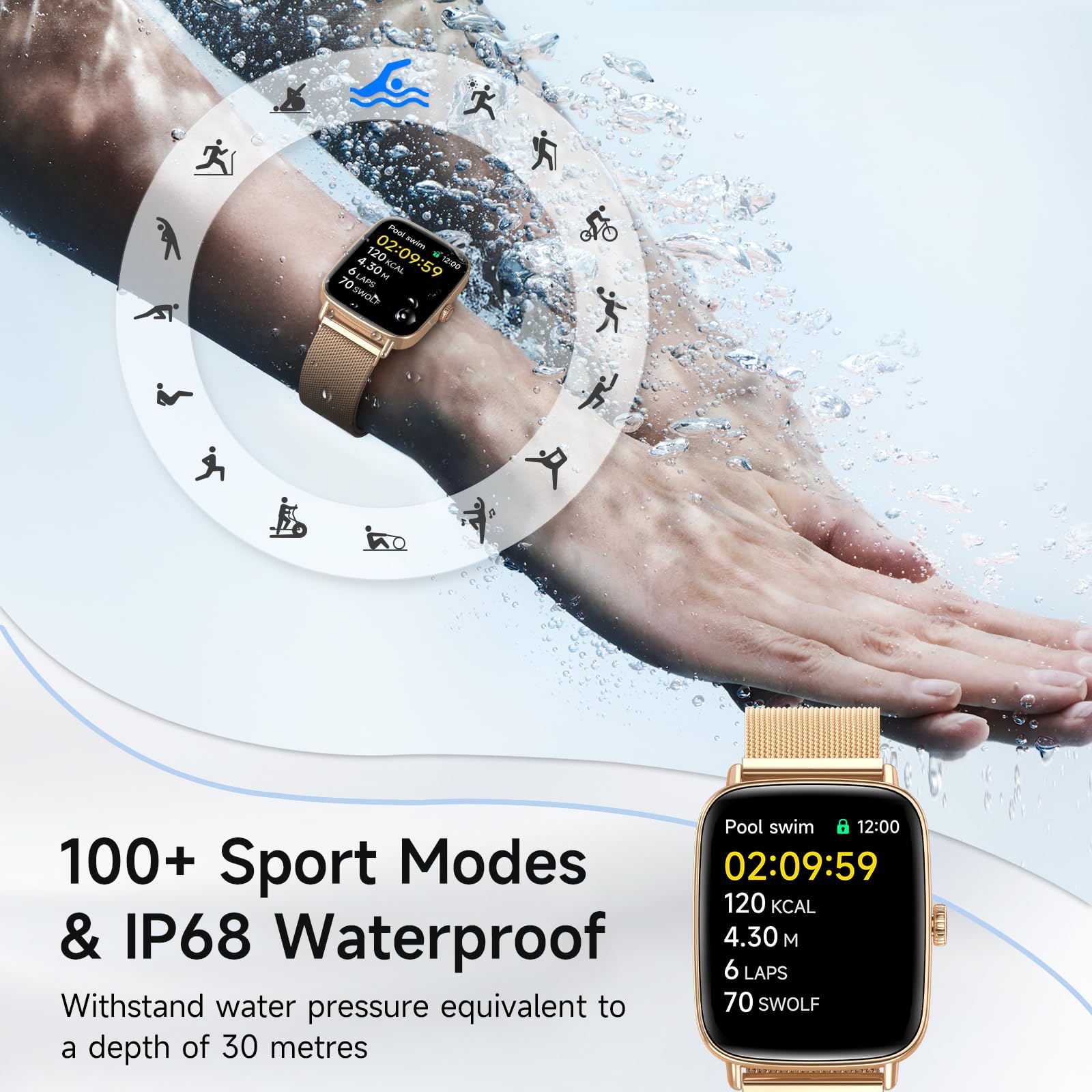 Smart Watch: Voice Calling, Fitness Tracking, and SpO2 Monitoring - Future Tech