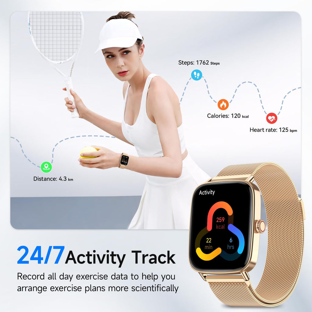 Smart Watch: Voice Calling, Fitness Tracking, and SpO2 Monitoring - Future Tech