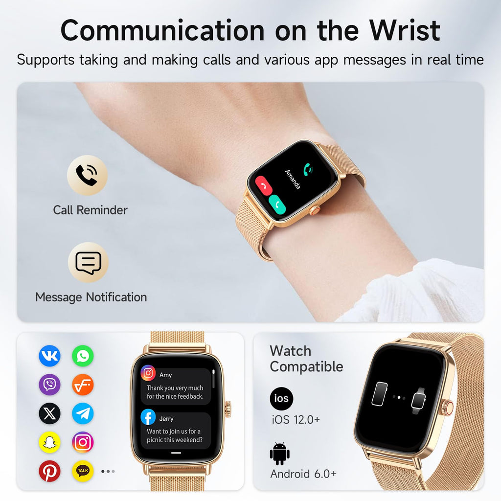 Smart Watch: Voice Calling, Fitness Tracking, and SpO2 Monitoring - Future Tech