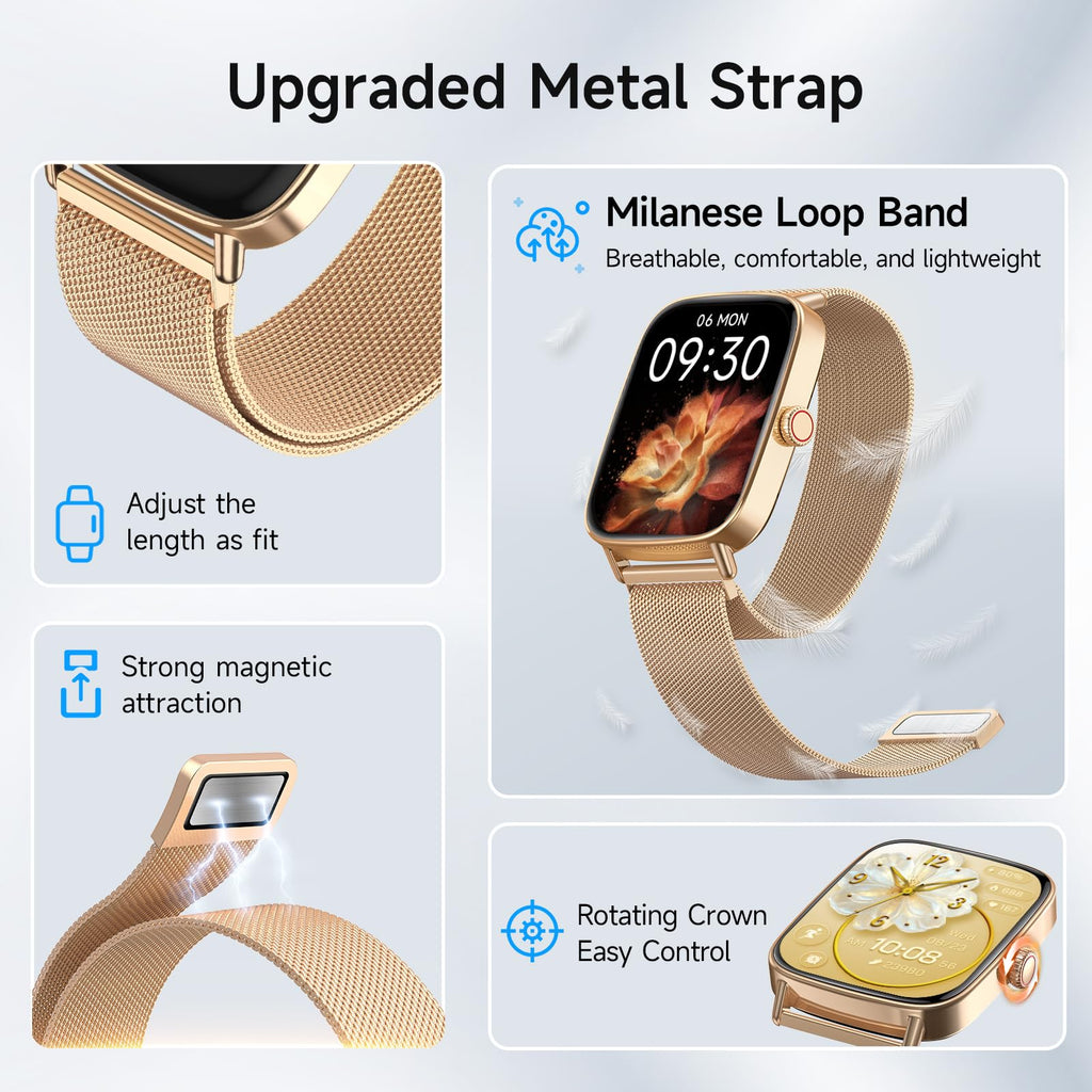 Smart Watch: Voice Calling, Fitness Tracking, and SpO2 Monitoring - Future Tech