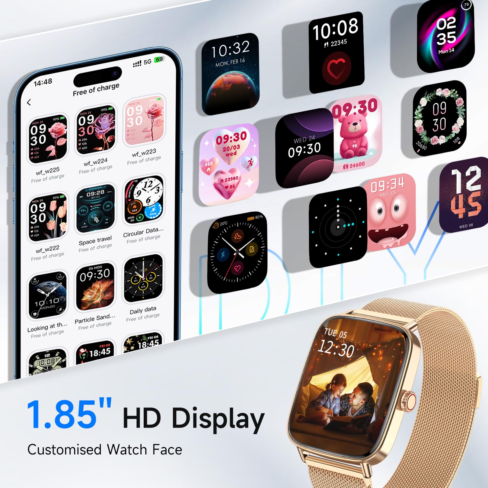 Smart Watch: Voice Calling, Fitness Tracking, and SpO2 Monitoring - Future Tech