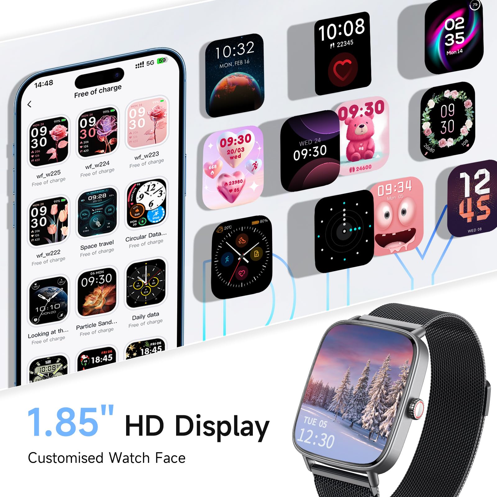 Smart Watch: Voice Calling, Fitness Tracking, and SpO2 Monitoring - Future Tech