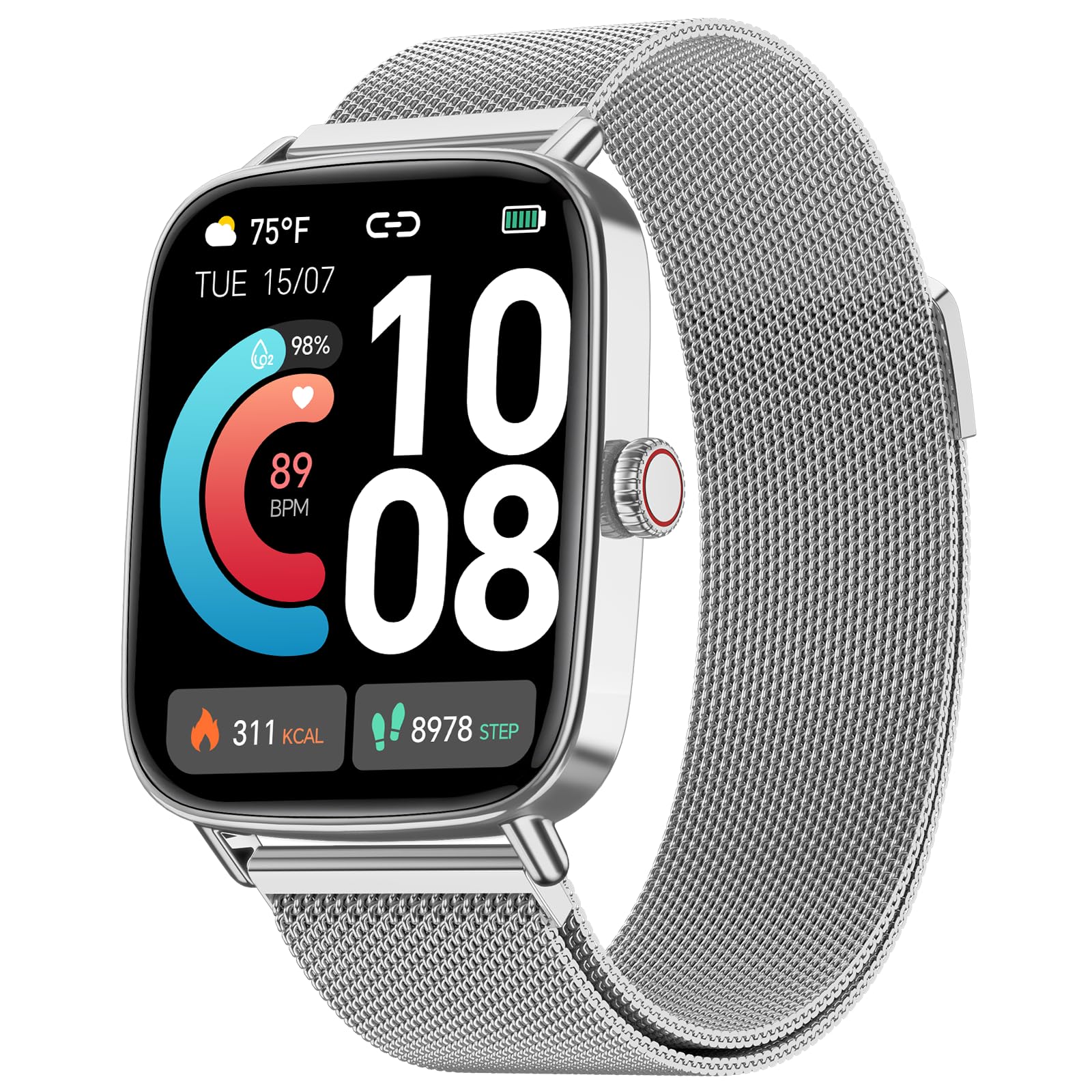 Smart Watch: Voice Calling, Fitness Tracking, and SpO2 Monitoring - Future Tech