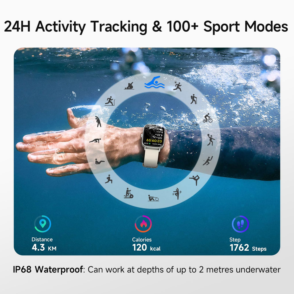 Smart Watch: Voice Calling, Fitness Tracking, and SpO2 Monitoring - Future Tech