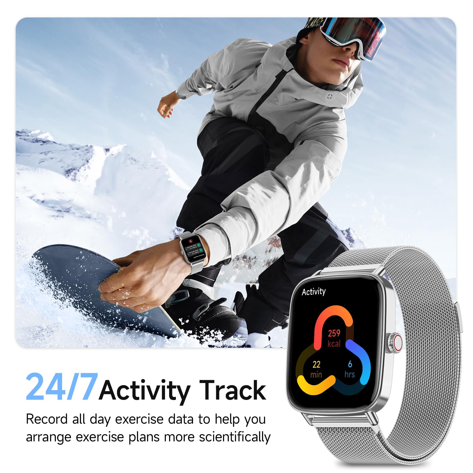 Smart Watch: Voice Calling, Fitness Tracking, and SpO2 Monitoring - Future Tech