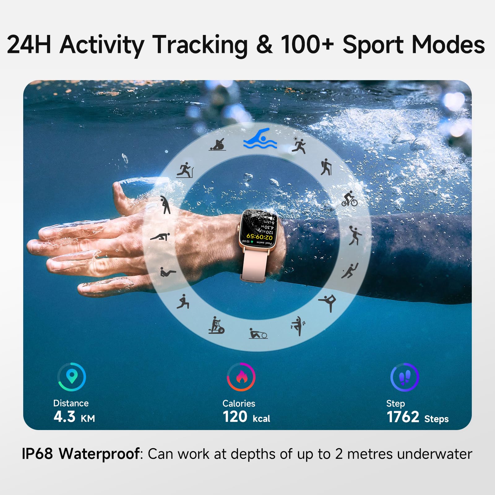 Smart Watch: Voice Calling, Fitness Tracking, and SpO2 Monitoring - Future Tech