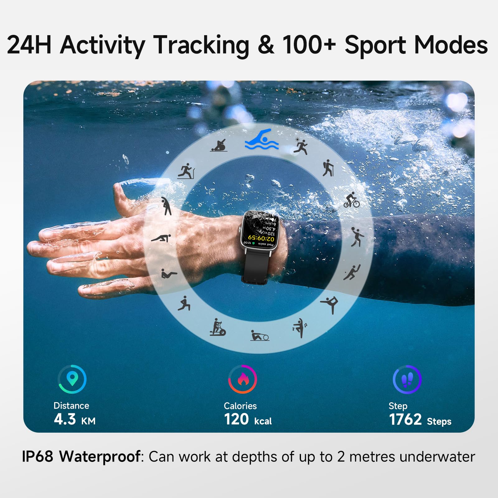 Smart Watch: Voice Calling, Fitness Tracking, and SpO2 Monitoring - Future Tech