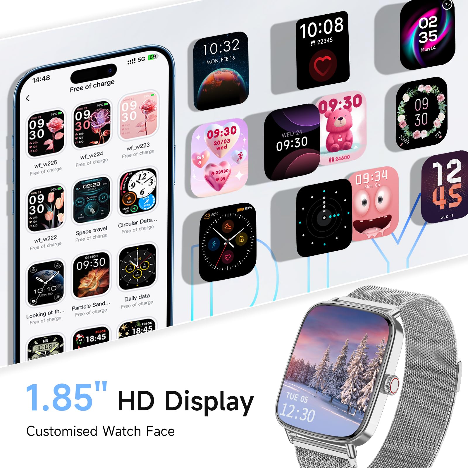 Smart Watch: Voice Calling, Fitness Tracking, and SpO2 Monitoring - Future Tech
