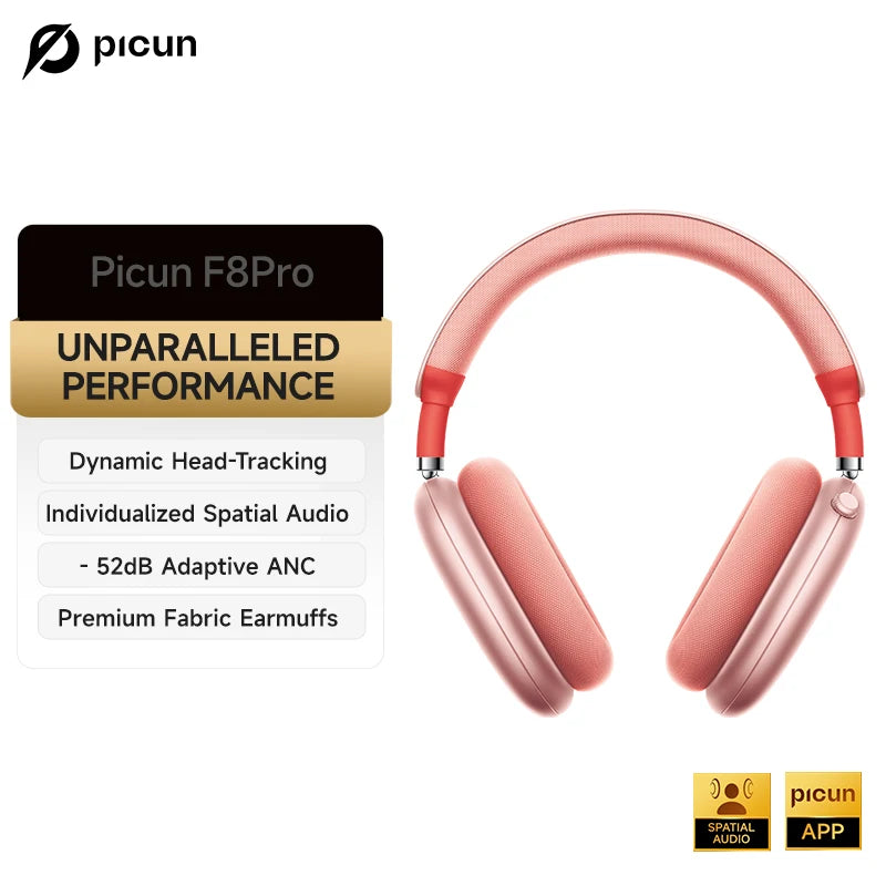 Picun F8 Pro Headphones with Head Tracking and Pro-Grade ANC - Future Tech