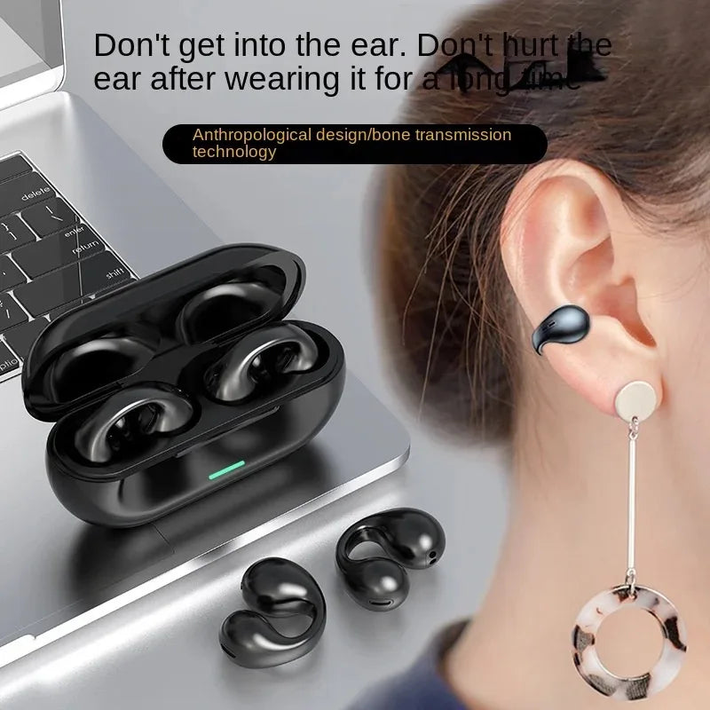 Clip-on Sport Headphones: Bone Conduction Technology and Bluetooth 5.3 - Future Tech