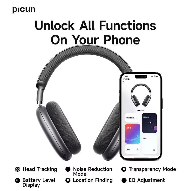 Picun F8 Pro Headphones with Head Tracking and Pro-Grade ANC - Future Tech